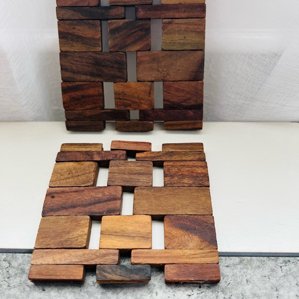Wayfair Recycled Teak Coasters Set (2 sets of 4)